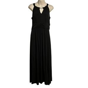 Karina Black Sleeveless Ruched Keyhole Maxi Dress‎ 8 (2849)